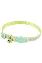 Obojek kočka SHINY nylon zelený 10mm/30cm Zolux