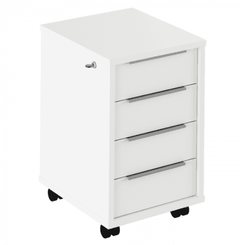 Kontejner se zámkem, bílá, RIOMA TYP 30