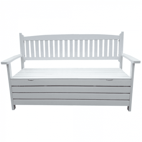 Zahradní lavička, bílá, 150cm, AMULA