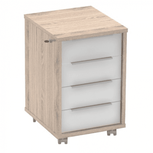 Kontejner se zámkem, san remo / bílá, RIOMA TYP 30