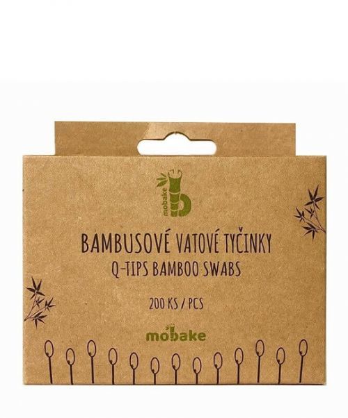 Bambusové vatové tyčinky MOBAKE 200 ks