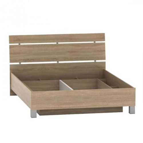Postel s úložným prostorem, dub sonoma, 180x200, LUNA
