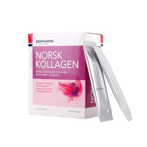 Biopharma - Norsk Kollagen - hydrolyzovaný morský kolagén s vitamínom C a biotinom - 25x5 g Príchuť: Bez príchute