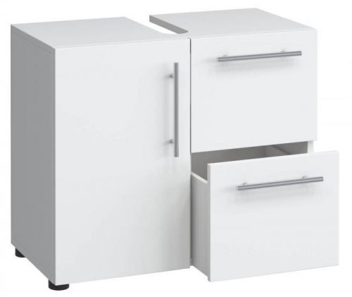 Kúpeľnové skrinka Flandu - pod umývadlo, biela