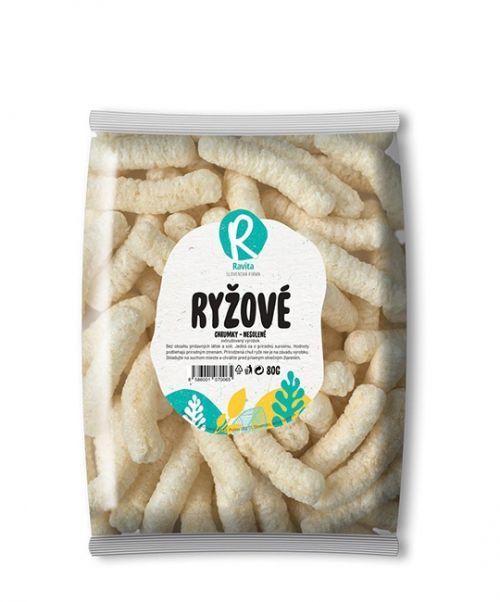 Chrumky ryžové nesolené RAVITA 80 g