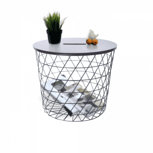 Příruční stolek, grafit / černá, BATIS TYP 2