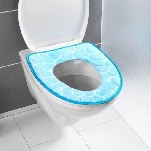 Vankúšik na WC sedátko z pamäťovej peny, modré