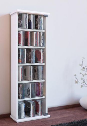 CD a DVD skrinka Vetro, biely