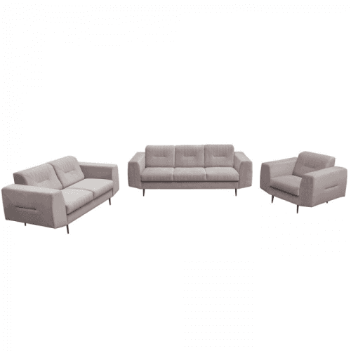 Sedací sestava 3+2+1, světle šedá, LEXUS