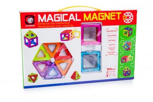 KIK Magnetická stavebnica Magical Magnet 20 dielov, KX9679