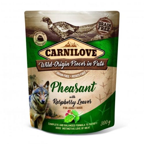 CARNILOVE dog kapsa  PATÉ PHEASANT/raspberry leaves - 300g