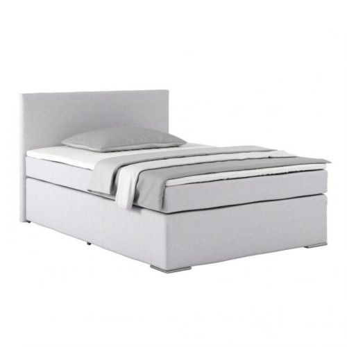 Posteľ Boxspring Nero Pl: 140/200cm, Biela/sivá