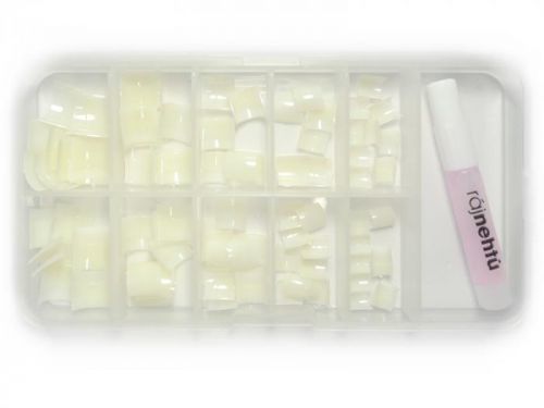 Raj nechtov - nechtové tipy krátke prírodné - veľ.0-9 - súprava - 100ks