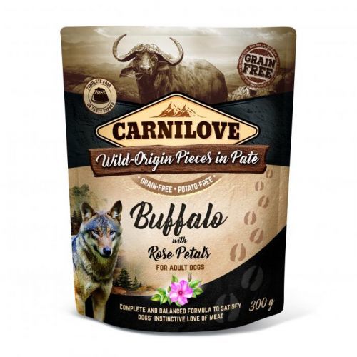 CARNILOVE dog kapsa PATÉ BUFFALO/rose petals - 300g