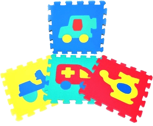 WIKY Penové puzzle Dopravné prostriedky 10 ks