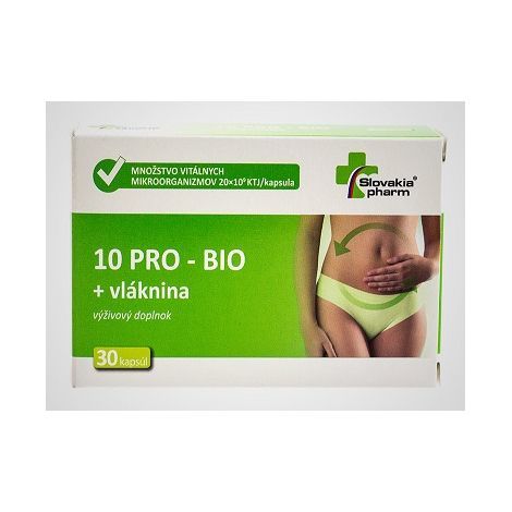 Slovakiapharm 10 Pro-Bio + vláknina 30 cps