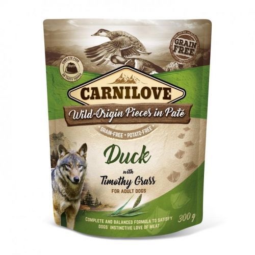 CARNILOVE dog kapsa  PATÉ DUCK/timothy grass  - 300g