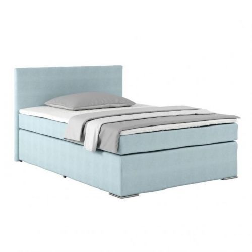 Posteľ Boxspring Nero Pl: 140/200cm, Svetlomodrá