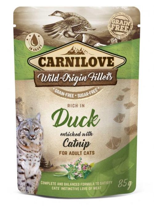 CARNILOVE cat  kapsa  ADULT  DUCK/catnip - 85g