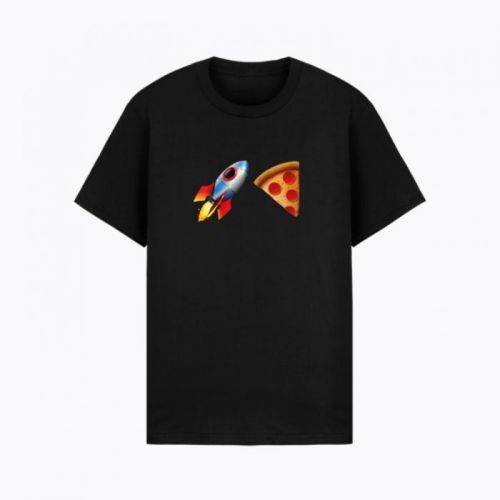 Frayer Flexking - Tričko Rakety jak Pizza - Muž, Čierna, S
