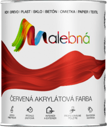 Chemolak MALEBNÁ - Vrchná pololesklá akrylátová farba - M0199 - čierna - 0,7 L