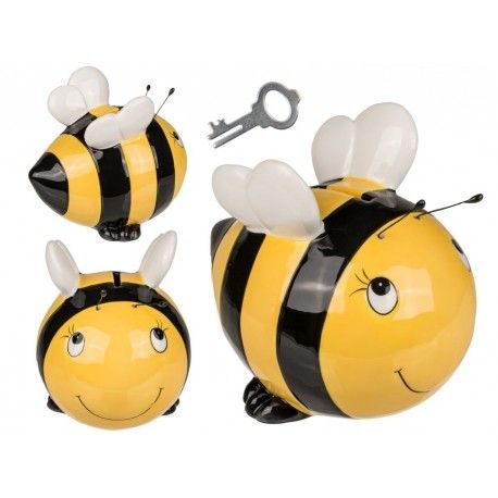 144343 DR Keramická pokladnička včelička