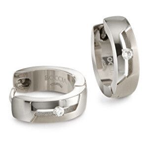 Boccia Titanium Titánové náušnice s diamantom 05045-03