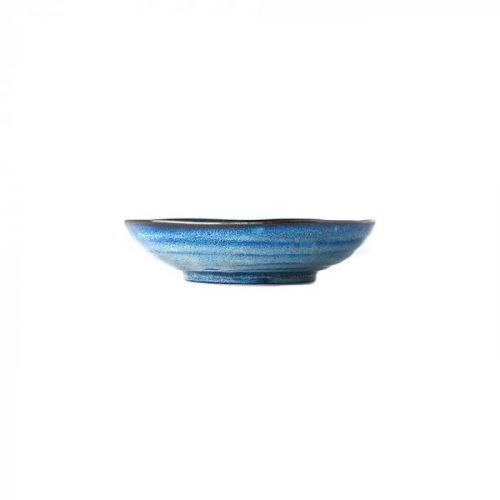 Modrý keramický hlboký tanier Mij Indigo, ø 21 cm