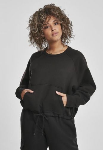 Ladies Oversized Short Raglan Crew black - 3XL