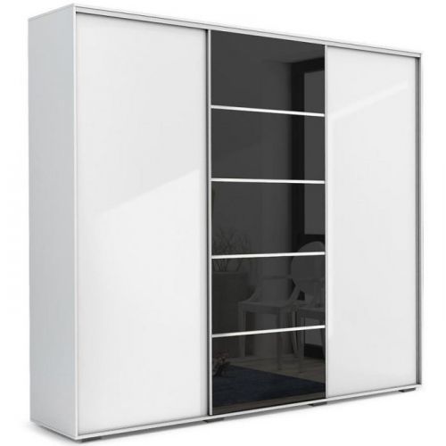 Skriňa Alicja A28 0,4 Biely/čierna Lacobel