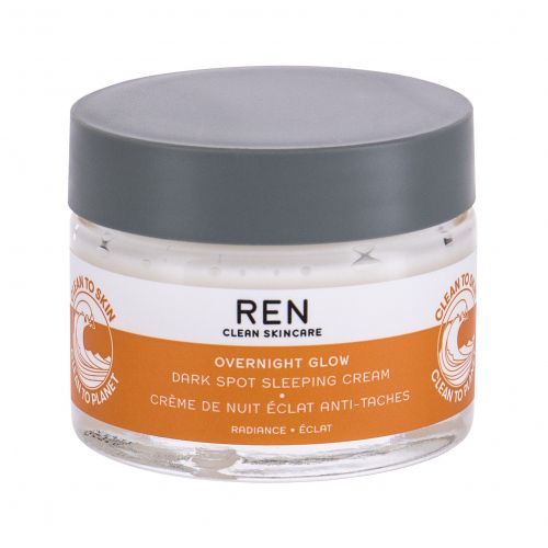 Ren Clean Skincare Radiance Overnight Glow 50 ml nočný pleťový krém na veľmi suchú pleť; na unavenú pleť; na pigmentové škvrny; na dehydratovanu pleť