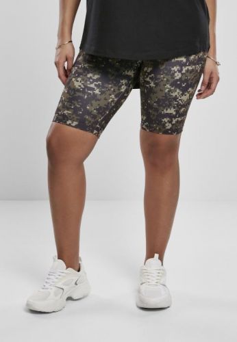 Ladies High Waist Camo Tech Cycle Shorts wood digital camo - 3XL