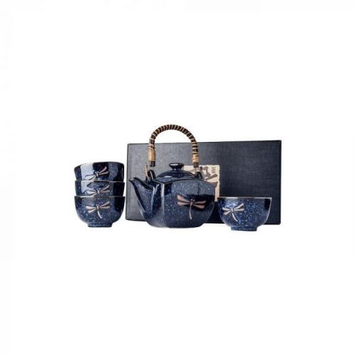 Tmavomodrý čajový set Mij Dragonfly