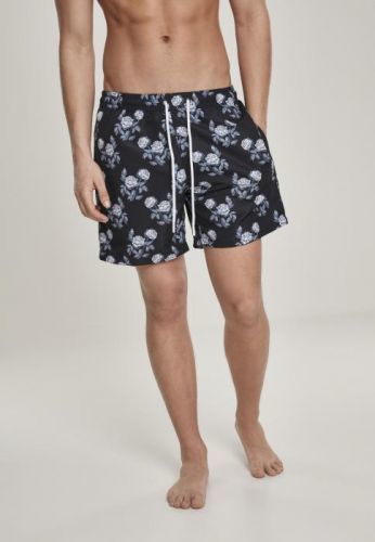 Pattern?Swim Shorts black/rose - L
