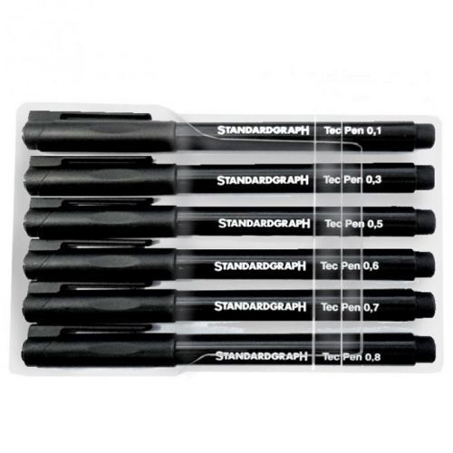 Sada grafických pier Standardgraph LENIAR - 6 ks