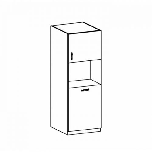 Potravinová skříňka, bílá/sosna skandinávská, ROYAL D60P