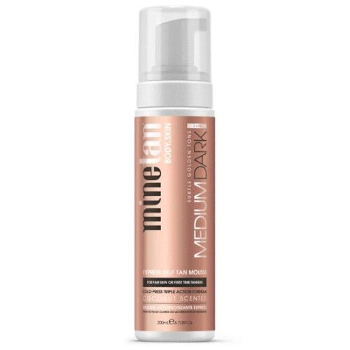 Minetan Samoopaľovacie pena stredne tmavá Medium Dark (Tanning Foam) 200 ml