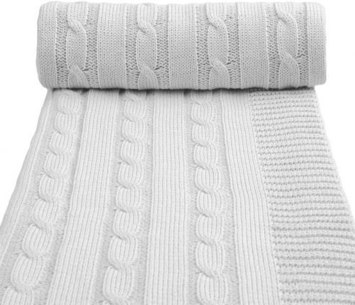 T-TOMI Pletená deka, šedá