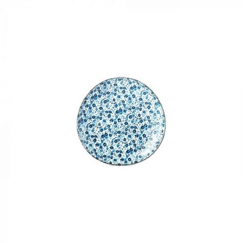 Modro-biely keramický tanier Mij Daisy, ø 19 cm