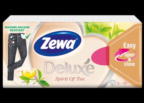 Zewa Deluxe Spirit of Tea papierové hygienické vreckovky 90ks