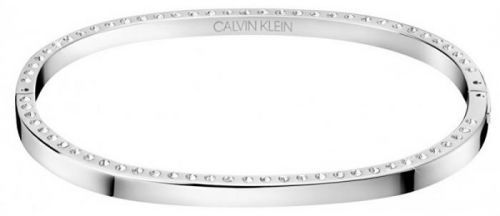 Calvin Klein Pevný oceľový náramok s kryštálmi Hook KJ06MD04040 5,4 x 4,3 cm - XS