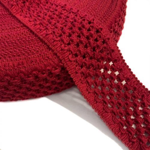 Guma pletená 5 cm red