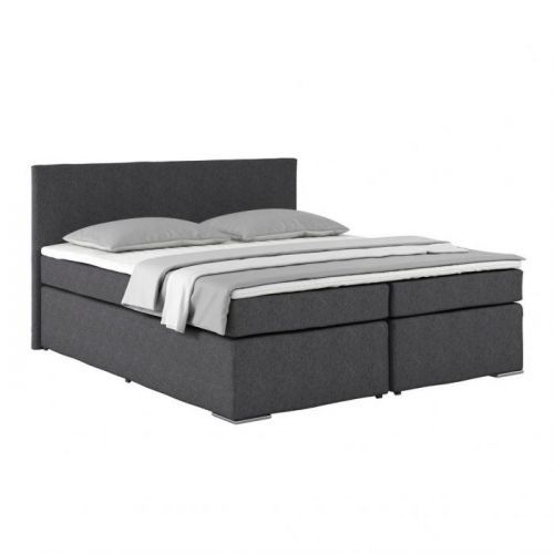 Posteľ Boxspring Nero Pl: 180/200cm, Sivá Čierna