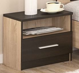 Bývaj s nami, VALENTÍNA set 2 nočných stolíkov sonoma/wenge