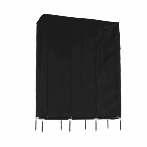 Šatní organizér, látka / kov, černý, Taron