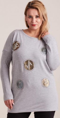 Gatio Dámska blúzka (šedá) Farba: šedá, Veľkosť: XL/2XL