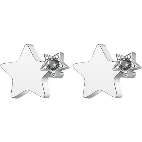 S`Agapõ Elegantné oceľové náušnice s kryštálmi CLICK SCK45