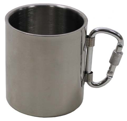 Hrnek nerez dvouplášťový 300 ml s karabínou