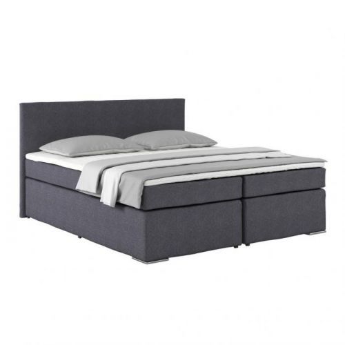 Posteľ Boxspring Nero Pl: 180/200cm, Tmavosivá