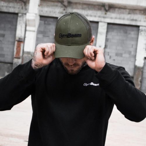 GymBeam Šiltovka Mesh Panel Cap Military Green  uni